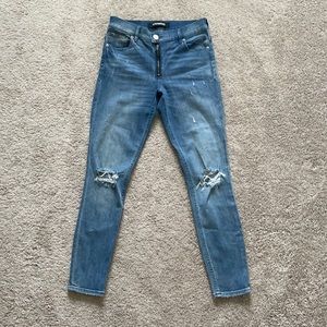 Express Distressed Ankle Legging High Rise